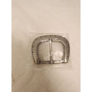 #7664 Century Canada Silver tone Belt Buckle Western 3.75 x 3.25 inch